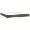 vidaXL Saltea cu arcuri buzunar, fermitate medie, gri 183x213x20 cm catifea california king