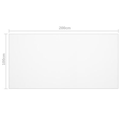 vidaXL Folie de protecție masă, transparent, 200 x 100 cm, PVC, 2 mm