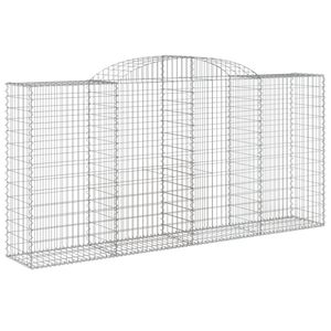 vidaXL Coș gabion arcuit, 300x50x140/160 cm, fier galvanizat