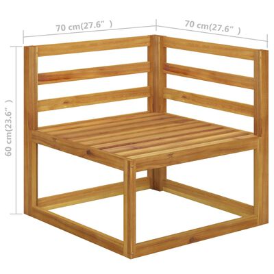 vidaXL Set mobilier grădină cu perne, 5 piese, crem, lemn masiv acacia
