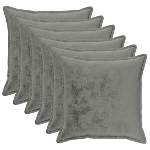 vidaXL Husă pentru pernă 6 pcs HOUTEN Gri &icirc;nchis 70 x 70 cm Flanelă