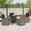 vidaXL Set de masă pentru grădină 5 pcs Gri Rattan poli