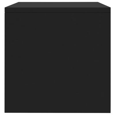 vidaXL Noptieră, negru, 40 x 30 x 30 cm, PAL