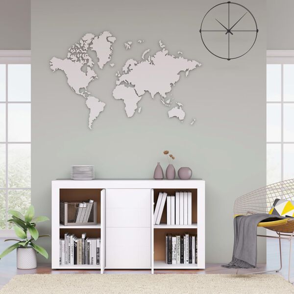 vidaXL Dulap, alb, 120x36x69 cm, lemn prelucrat