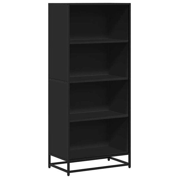 vidaXL Bibliotecă, negru, 60x35x139 cm, lemn prelucrat