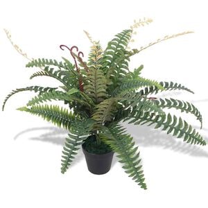 vidaXL Ferigă artificială cu ghiveci, 60 cm, verde