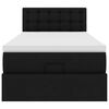 vidaXL Pat otoman cu saltea, negru, 80x200cm, piele ecologică