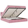 vidaXL Cadru de pat otoman cu saltea roz 160x200cm catifea