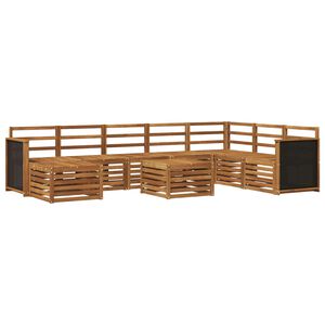 vidaXL Set de canapele de exterior 7 pcs natural Lemn Solid de Acacia