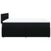vidaXL Pat box spring cu saltea, negru, 160x200 cm, textil