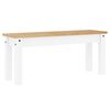 vidaXL Banchetă de bucătărie PANAMA, alb, 105x30x45 cm, lemn masiv pin