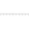 vidaXL Gard de grădină cu v&acirc;rf circular din oțel 1506x80 cm, negru