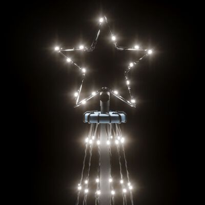 vidaXL Brad de Crăciun conic, 732 LED-uri, alb rece, 160x500 cm