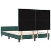 vidaXL Pat cu arcuri cu headboard Verde &icirc;nchis 140 x 190 cm Catifea