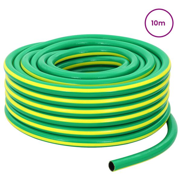 vidaXL Hidrant de grădină 5-straturi Verde și galben 1 / 2'' 10 m PVC