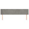 vidaXL Tăblie de pat cu aripioare gri deschis 203x16x78/88 cm catifea