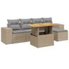 vidaXL Set canapele de grădină cu perne, 6 piese, bej, poliratan