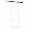 vidaXL Ușă glisantă ORKDAL Alb 83 x 202 cm Lemn masiv de pin și sticlă