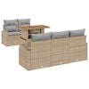 vidaXL Set de canapele pentru grădină 6 buc. bej și gri deschis