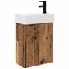 vidaXL Unitate de baie cu robinet Lemn vechi 45,5 x 22,5 x 84 cm