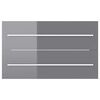 vidaXL Set mobilier de baie, 2 piese, gri extralucios, PAL