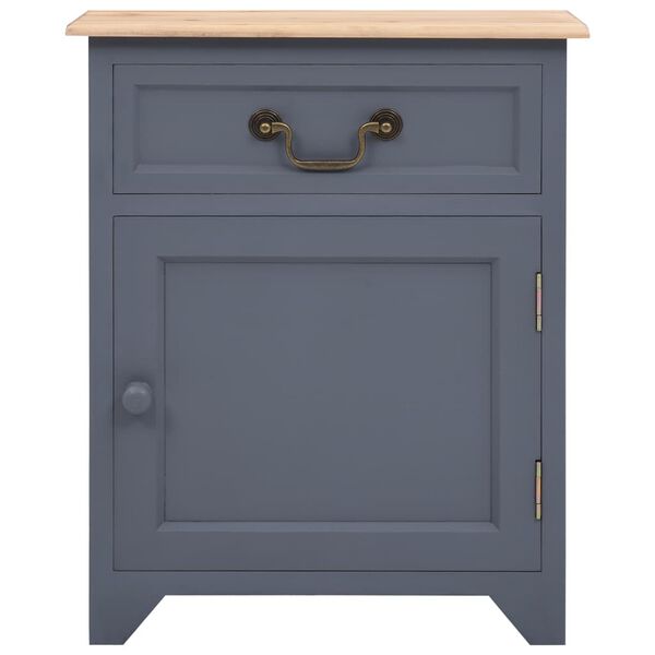 vidaXL Noptieră, gri și maro, 40x30x50 cm, lemn de paulownia