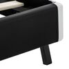 vidaXL Cadru de pat cu LED, negru, 140 x 200 cm, piele ecologică