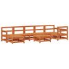 vidaXL Set de lounge pentru grădină 8 pcs Maro Ceară Lemn masiv de pin