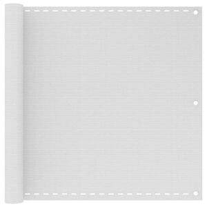 vidaXL Prelată pentru balcon din HDPE, 90 x 400 cm, alb
