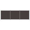 vidaXL Paravan de cameră cu 3 panouri, maro, 525x180 cm, textil