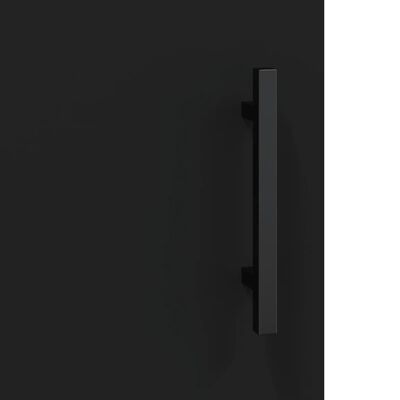 vidaXL Dulap înalt, negru, 69,5x31x115 cm, lemn prelucrat