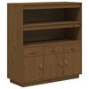 vidaXL Dulap &icirc;nalt, maro miere, 100x40x108,5 cm, lemn masiv pin