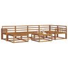 vidaXL Set de canapele de exterior 7 pcs natural Lemn Solid de Acacia