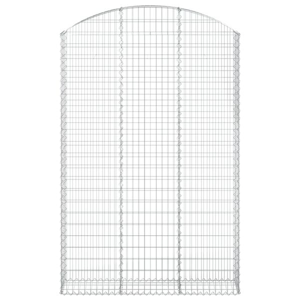 vidaXL Coș gabion arcuit, 150x30x220/240 cm, fier galvanizat