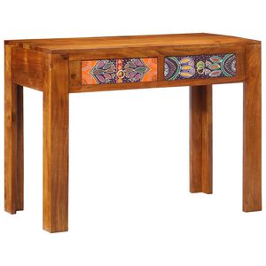 vidaXL Masă de scris cu sertar cu depozitare Maro 100 x 50 x 75 cm