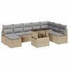 vidaXL Set de canapele pentru grădină 9 buc. Beige și gri deschis