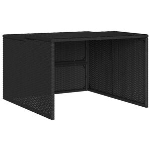 vidaXL Garaj pentru mașina de tuns iarba negru 86x90x52/57cm poliratan