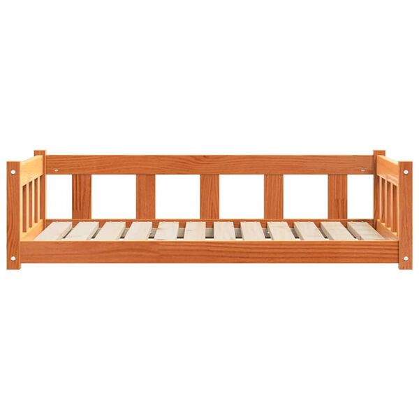 vidaXL Pat pentru c&acirc;ini cu depozitare Maroniu cerat 100 x 70 x 28 cm