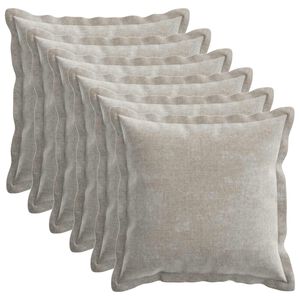vidaXL Husă pentru pernă 6 buc. HOUTEN Gri deschis 30 x 30 cm