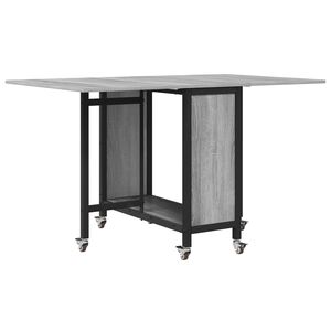 vidaXL Masă de dining pliabilă cu rotițe 130 x 80 x 76,5 cm otel PB