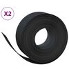 vidaXL Borduri de grădină, 2 buc, negru, 10 m 20 cm, polietilenă