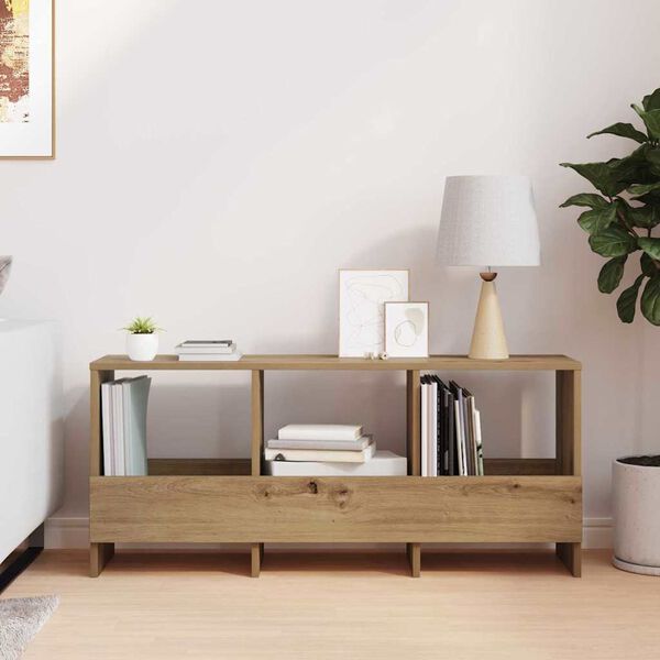 vidaXL Raft pentru reviste Stejar Artizanal 102 x 30 x 45 cm