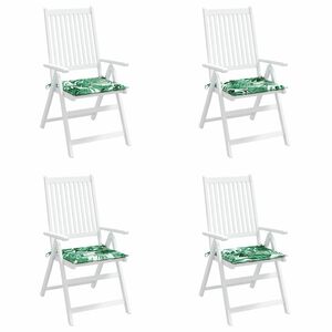 vidaXL Perne pentru scaune 4 buc. Material Oxford Model cu frunze