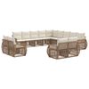 vidaXL Set de canapele pentru grădină 13 pcs Bej și alb crem poliratan