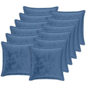 vidaXL Pernă cu pernă HOUTEN 12 buc. Albastru deschis Flanelă