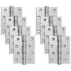 vidaXL Hinge 8 buc. 100 x 78 x 13 mm Argintiu Oțel