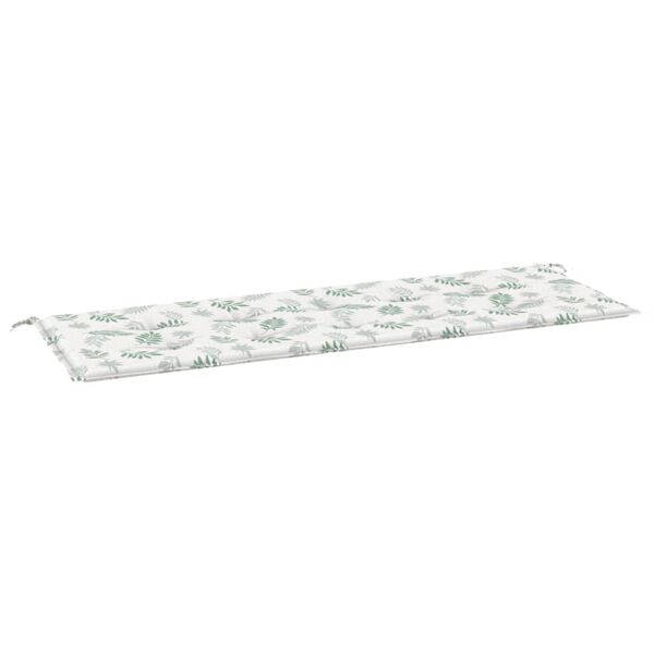 vidaXL Pernă bancă de grădină model frunze, 150x50x3 cm, textil oxford