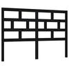 vidaXL Tăblie de pat, negru, 166x4x100 cm, lemn masiv de pin