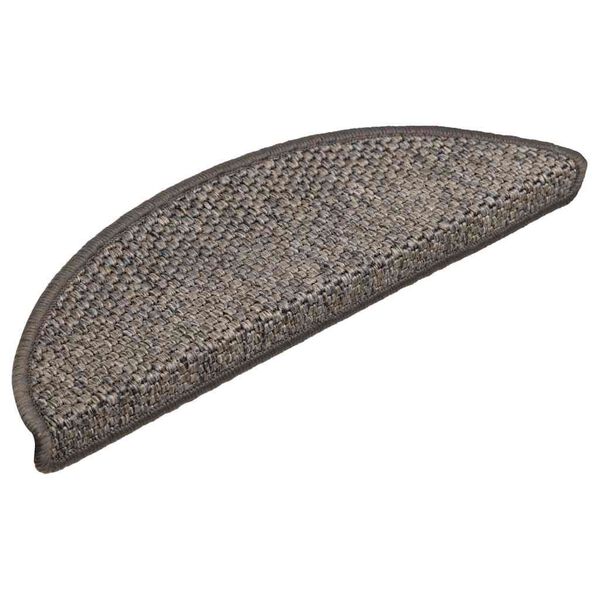 vidaXL Covorașe scări autoadezive 15 buc. gri/bej deschis sisal