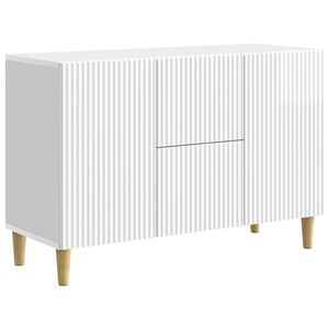 vidaXL Bufet Alb foarte lucios 89 x 34,5 x 60 cm Lemn prelucrat